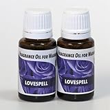 2-Pack. Love Spell Fragrance Oil for Warming from Ecoscents (15 mL). Highly concentrated for intense fragrance, ready to use - no wax or water carrier needed.