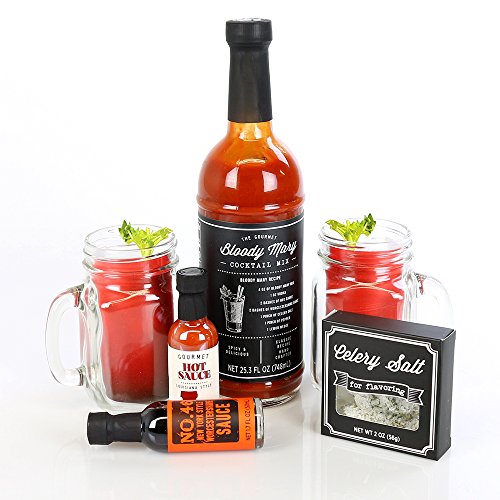 Create Your Own Bloody Mary Gift Set Two Mason Jars with Handles