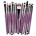 Brush,BeautyVan 15 pcs Eye Shadow Eyebrow Lip Makeup Brushes Tool (Purple)