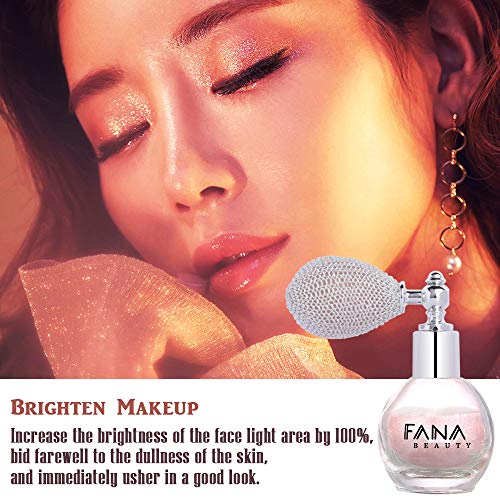 PrettyDiva Spray Glitter Powder - Brighten Shimmer Aroma Highlighter Makeup Pigment, Solid Perfume Loose Powder for Face Body Hair -Rose Purple