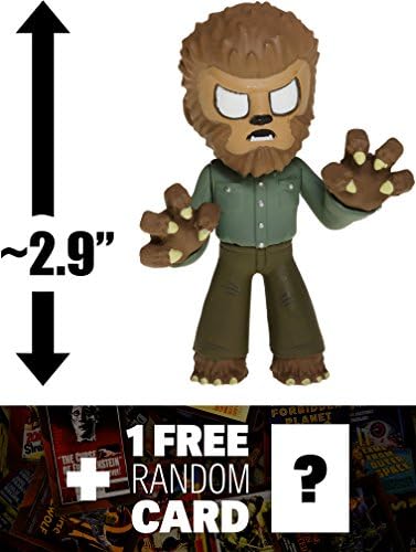Wolfman: ~2.9" Horror Classics x Funko Mystery Minis Vinyl Mini-Figure Series #3 + 1 FREE Horror Movie Trading Card Bundle (108447)