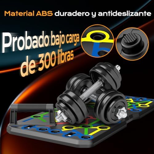 Tábua de flexão 30 em 2, tábua portátil para flexões, suporte multifuncional para homens e mulheres, equipamentos para o peito e braços para exercício e ginásio em casa