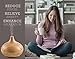 ComfySure 300ml Essential Oil Diffuser - Aromatherapy Ultrasonic Cool Mist Humidifier - Elegant Wood Design With LED Lights - Timers and Auto Shut Off