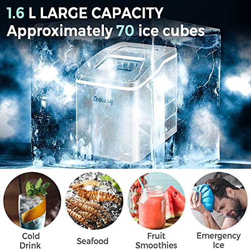 MAT EXPERT Countertop Ice Maker Machine, 26LBS/24H, 9 Cubes in 8 Min