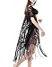 Dimore Womens Swimsuit Cover up Beach Wear Long Bikini Cover up with Tassel Black