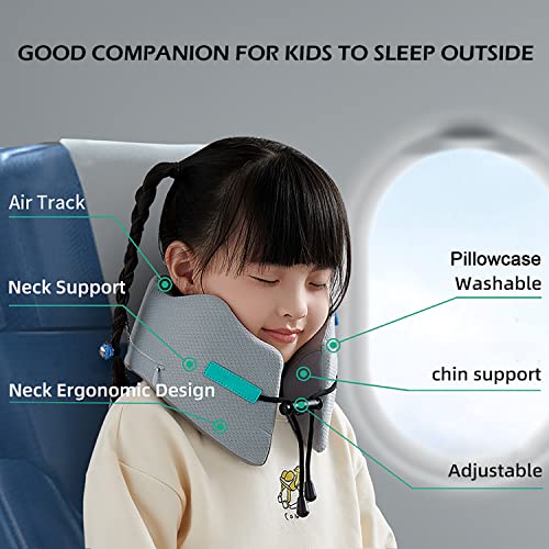 GOLDORANGE Kids Travel Pillow Neck Chin Head Support Best Memory Foam