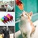 SUMCOO 9 pack Telescopic Wand Kitty Cat Feather Refill And Soft Furry Feather Replacement For Interactive Cat and Kitten Toy Wands.