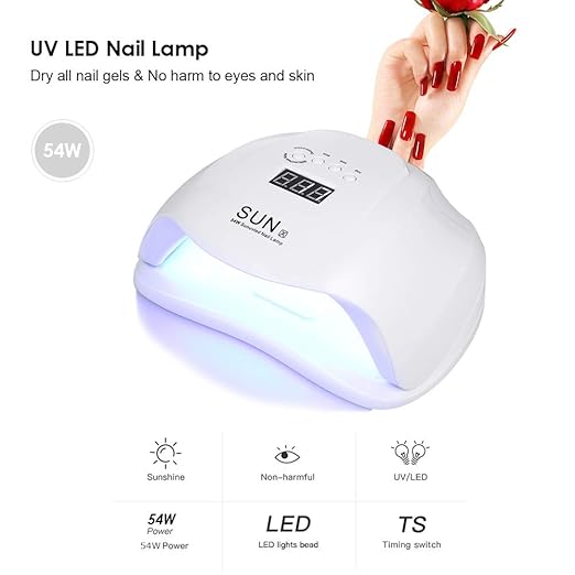 54w sun x uv lamp gel nail lamp led ice