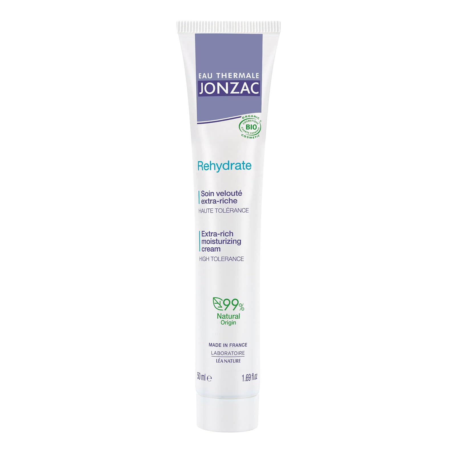 Eau Thermale Jonzac Organic Cosmetic Rehydrate Extra-Rich Moisturizing Cream, 50 ml