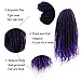 GX Beauty 3Packs 18Inch Marley Hair Ombre Purple Marley Braiding Hair for Twists Afro Kinky Curly Crochet Braids Hair Extensions(Black Mixed Purple)