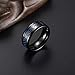 LEEYA NL12 8mm Tungsten Carbide Ring Silvering Celtic Dragon Blue Carbon Fibre Inlay Wedding Band Size 6-13 (11, Black)