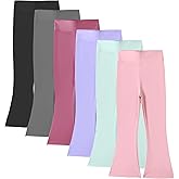 Chicduo 6 Pack Girls Flare Legging Kids Bootcut Pants Girls Bell Bottom Pants Girl High Waisted Yoga Flared Pants