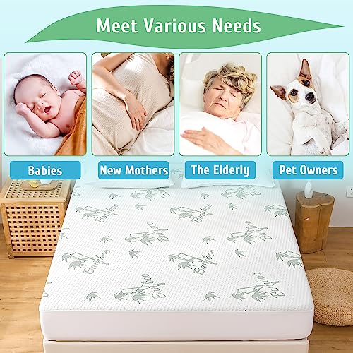 Bamboo King Size Waterproof Mattress Protector, 3D Air Fiber