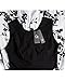 OUGES Women's 1950s Sleeveless Patchwork Vintage Dress,Black and Flower,Small