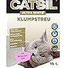 Catsil Ultra White 2×15 l Catsil White Cat mit Babypuderduft Klumpstreu Katzenstreu