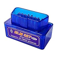 Car Bluetooth OBD2 OBD 2 OBDII Scan Tool KURATU Scanner Adapter Check Engine Light Diagnostic Tool for iOS & Android,for car Stereo Navigation