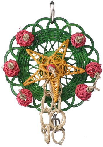 Super Bird Creations 8 by 5-1/2-Inch Vine Mat Wreath Bird Toy, Medium