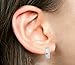 Ritastephens Sterling Silver Wide Shiny Huggie Polished Hoop Earrings, 14.5mm