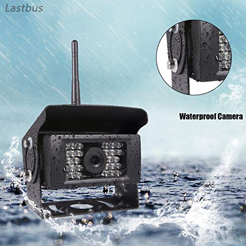 Wireless Backup Camera, LASTBUS Night Vision Wide View Angle IP69