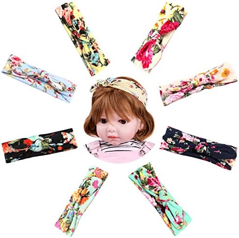 8pcs Baby Girls Headbands and Flower Bows Hair Accessories