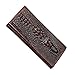 Men's Business Genuine Cowhide Leather Crocodile Embossing Long Bifold Wallet