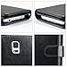 ULAK Galaxy S5 Case, Samsung S5 Wallet Case, Fashion PU Leather Magnet Wallet Flip Case Cover with Built-in Credit Card/ID Card Slots for Samsung Galaxy S5 SV Galaxy S V i9600- Black