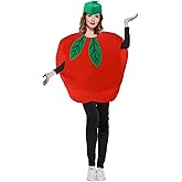 Segreto Unisex Halloween Pumpkin Strawberry Moon Costume Dress Set Fruits Costume Suit with Hat
