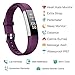 Lintelek Fitness Tracker, Slim Activity Tracker with Heart Rate Monitor, IP67 Waterproof Step Counter, Calorie Counter, Pedometer for Kids Women and Men (Purple+Black)