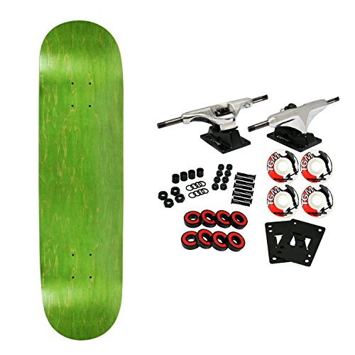 Moose Complete Skateboard STAINED GREEN 8.5 Silver/White