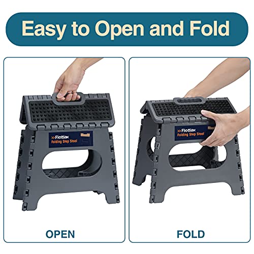 Flottian 11" Folding Step Stool for Adults and Kids Holds Up to 300 lbs