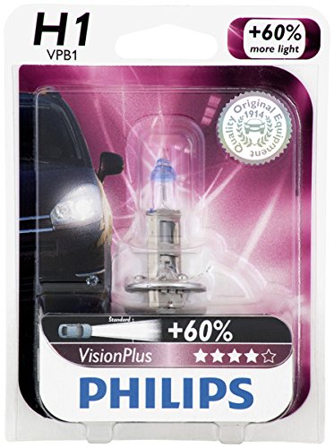 Philips H1 VisionPlus Upgrade Headlight Bulb, 1 Pack