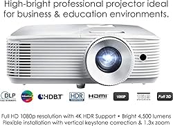 Optoma EH412x Professional 1080p Projector | 4,500