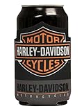 Harley-Davidson Classic Bar & Shield Can Flat Wrap Cooler and Insulator, Black Neoprene CF30280