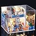 DollLabs DIY Dollhouse Kit with Led Lights and Furniture for Gift Set