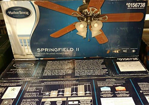 Amazon Com Harbor Breeze Springfield Ii 52 In Brushed Nickel