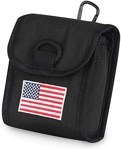 LZFAN Golf Range Finder Bag Hard Case, Rangefinder Nylon Pouch Waist Bag with Magnetic Closure Pocket, Essential Accessory for Golf