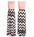 Yidarton Womens Wave Striped Summer Beach Dress Party Long Maxi Dresses Pink X-Large