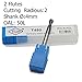 Ougar8 Radius 1 2 3 4mm CNC Carbide Milling Cutter 2 Flutes Center Cutting Premium Ball Nose Endmills Finishing End Mill Long Shank Spiral deep Slotting Router Bits Wood Lathe Tools(4pcs)