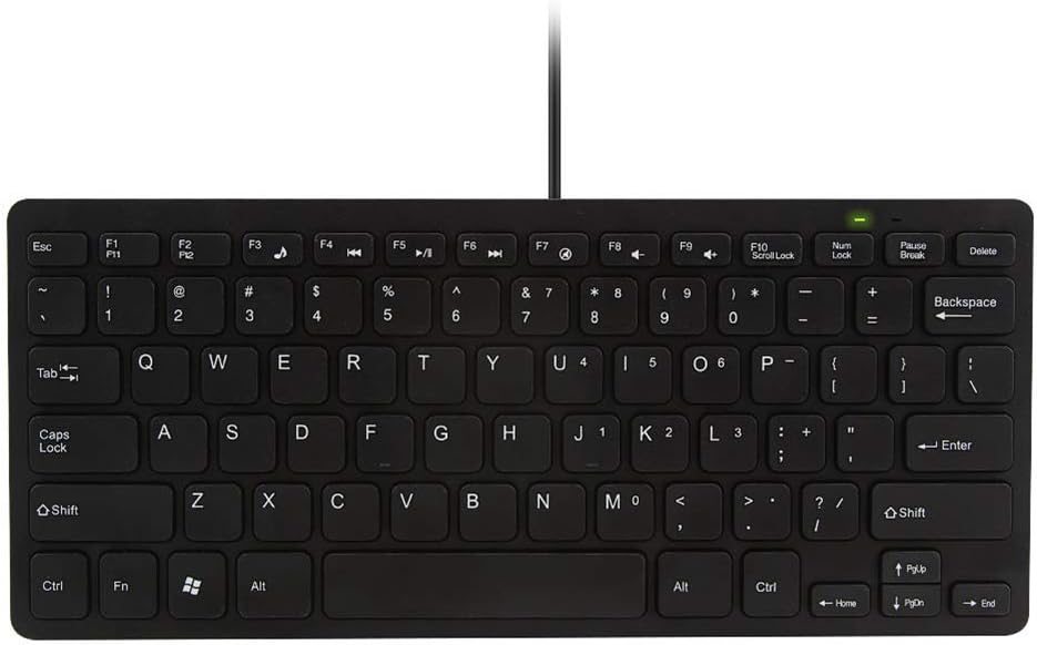 Amazon Co Jp K1000 Mini Thin Usb Wired Keyboard 78 Keys English Layout Quiet Design Plastic Compact Easy To Carry Usb Connection With 1 3m Cord Compatible For Pc Laptop Computer Mac Black Computers
