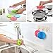 Silicone Sponge Dish Washing Brush Scrubber Food-Grade Antibacterial BPA Free Multipurpose Non Stick Cleaning Antimicrobial Mildew free smart kitchen gadgets (Pack of 7, Mixed Color) by JJ Company