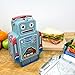 Suck UK Tin Robot Lunch Bag - Kids Lunch Box - Food Storage Tin - Boys Lunchbox - Retro Bag Kids - Packed Lunchbox - Bento Boxes For Adult - Food Container With Carry Handle - Snack Metal Boxes