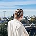 HairZing Boho Artisan Glass Wide Eyelet, Perfect for Easy Ponytails, UpDos and Twists, Black, Medium
