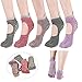 5 Pairs Toe Yoga Pilates Socks Non Slip Skid Barre Sock with Grips for Women & Men