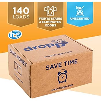 Dropps Stain & Odor Laundry Detergent Pacs (Unscented, 140)