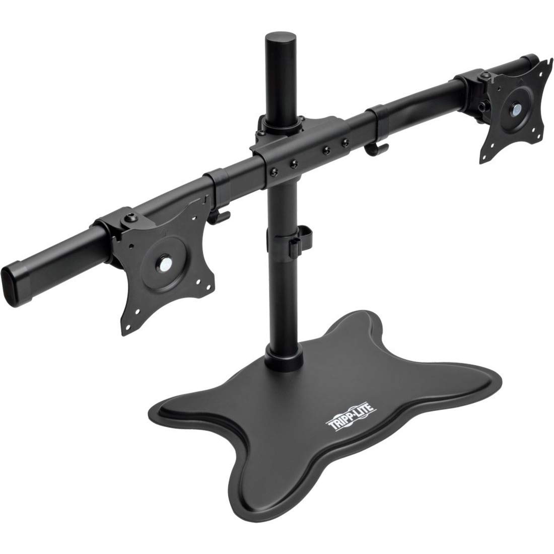 Tripp Lite DDR1327SDD Dual Monitor Mount Stand, Swivel & Tilt, 13-27 Inch Flat Screen Displays, Desktop Mount, Black