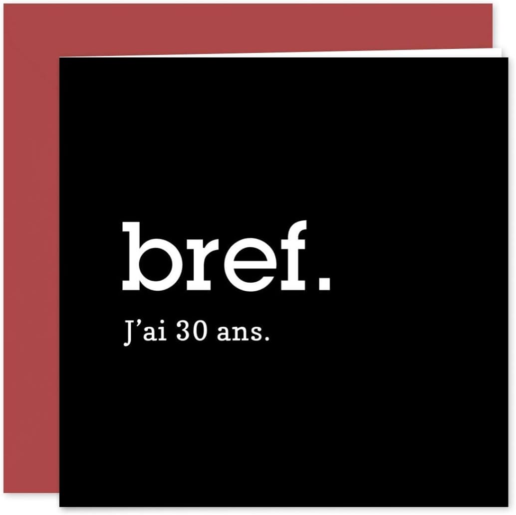 Popcarte Invitation Anniversaire Adulte Bref 30 Ans Lot De 16 Cartes Humoristiques Papier Haut De Gamme Creation 16 Enveloppes Couleurs Format 14x14 Plie Homme Femme Loisirs Creatifs Fournitures De Loisirs Creatifs gd In