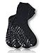 Pembrook Non Skid / Slip Socks Cotton Hospital Socks - (2-Pack) - Great for adults, men, women, Medical patients, Grey, One Size