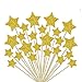 Glorious Year Gold Star Cake Toppers Kids Birthday Party Baby Shower Cupcake Decorations 36pcs