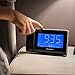 Magnasonic Alarm Clock Radio with USB Charging for Smartphones & Tablets, Time Projection, Auto Dimming, Dual Gradual Wake Alarm, Battery Backup, Auto Time Set, Large 4.8