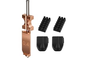 HOCENWAY Upgraded 0.4mm Hotend Nozzle Kit 2pc Silicone Cover Nozzle Wipers Plated Copper and Titanium Integrated Heatbreak Compatible with Flashforge AD5X Multi Color 3D Printer Accessories (0.4mm)